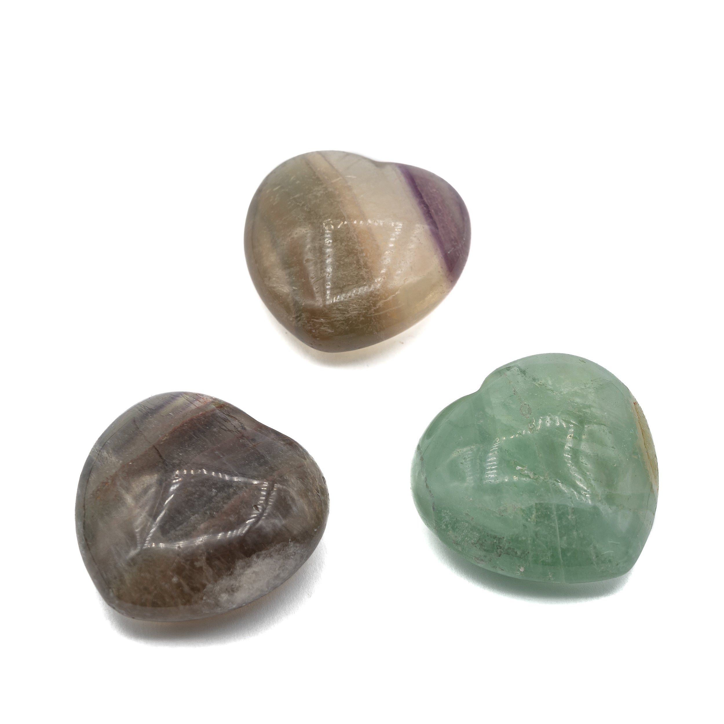 Fluorite - Rainbow Heart $40